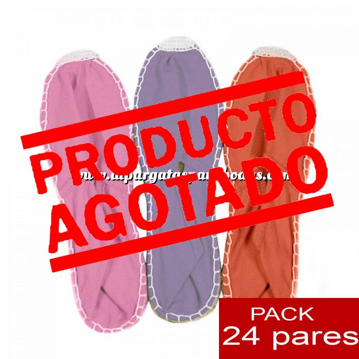 Imagen Mujer Colores Lisos Alpargatas Colores Pastel OTOÑO - Caja 24 pares 